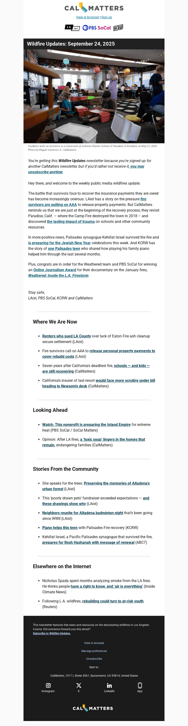 Wildfire Updates: September 24, 2025
