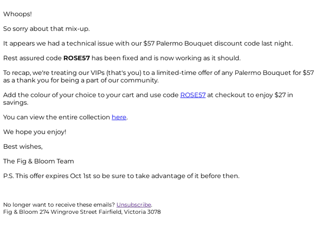 Fig & Bloom email from Thu, Sep 25, 2025