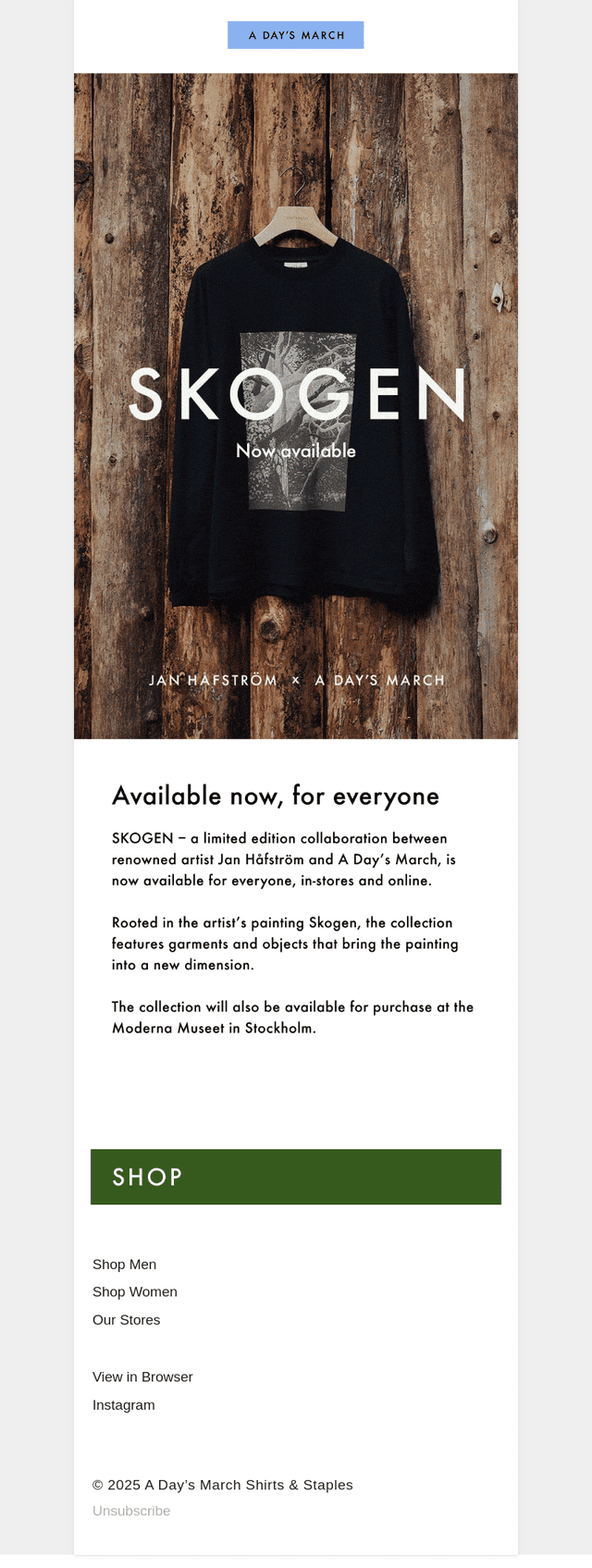 SKOGEN – AVAILABLE FOR EVERYONE