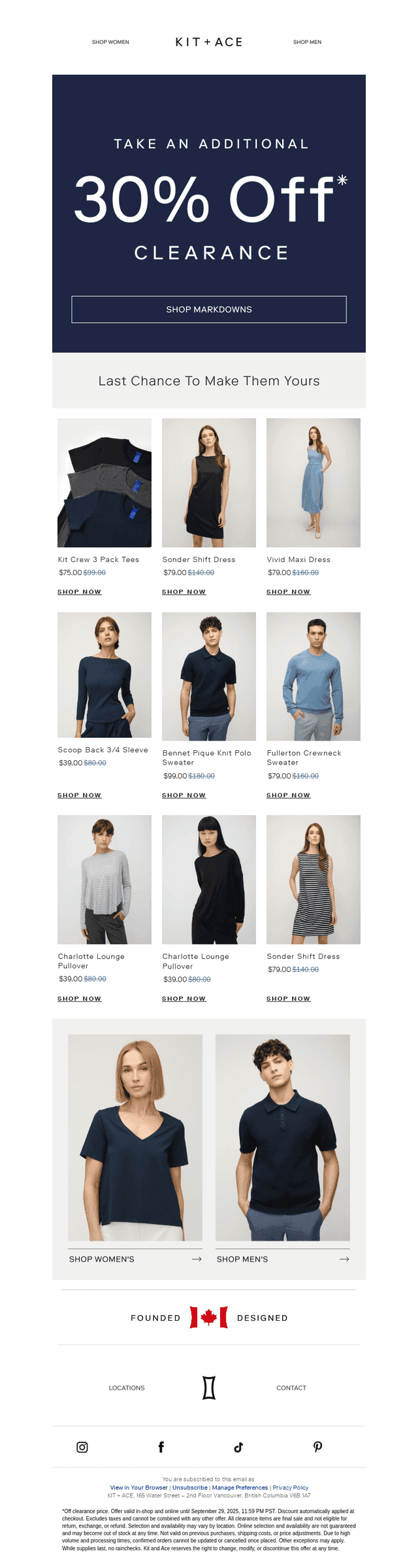 Limited Time: Extra 30% Off Clearance