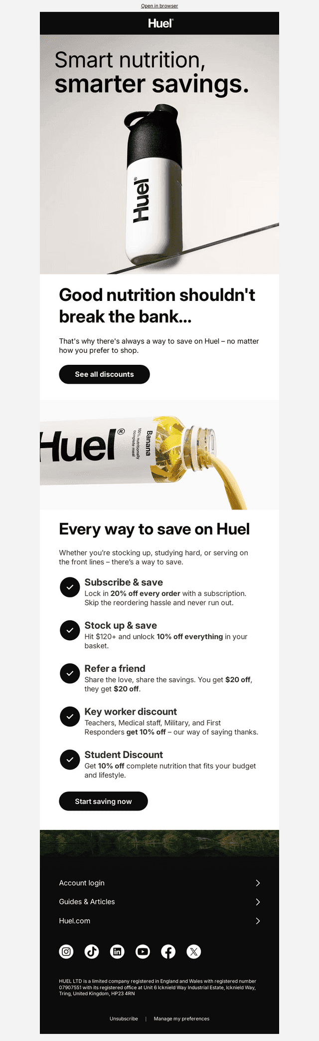 5 ways to save on Huel 💸