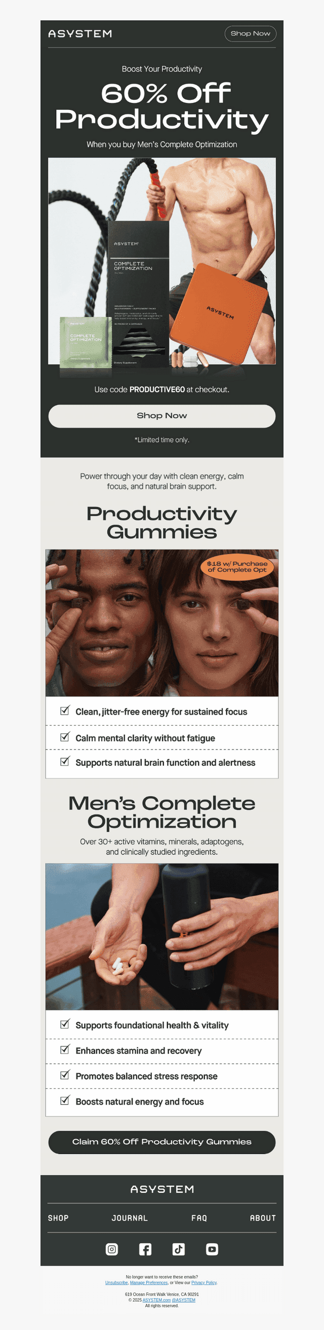 Get 60% Off Productivity Gummies with Men’s Complete Optimization