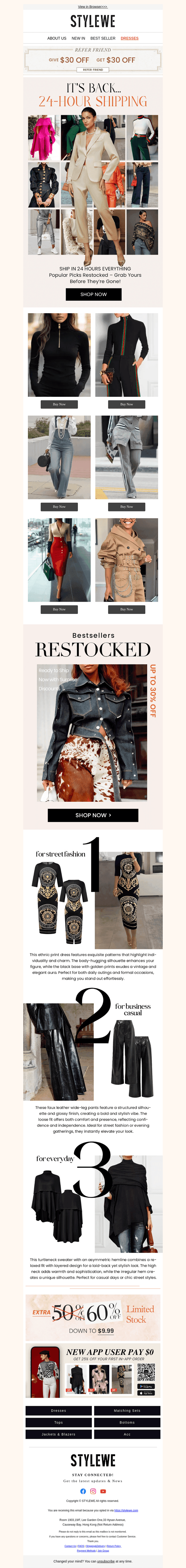 Back in stock | Must-Have Fall Styles