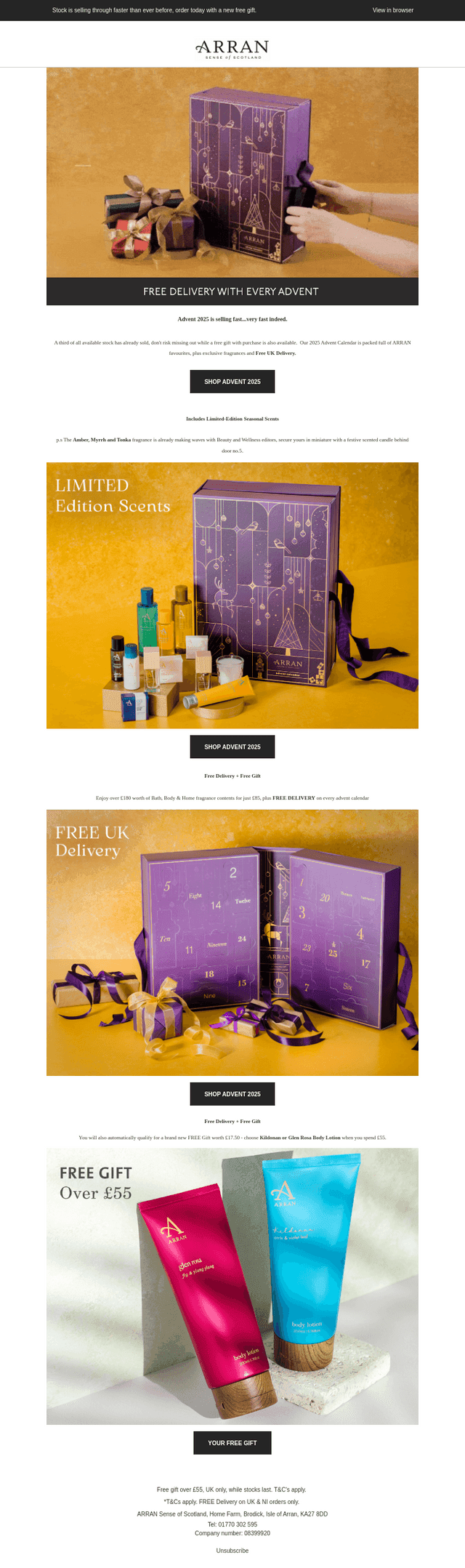 Advent selling fast + new free gift