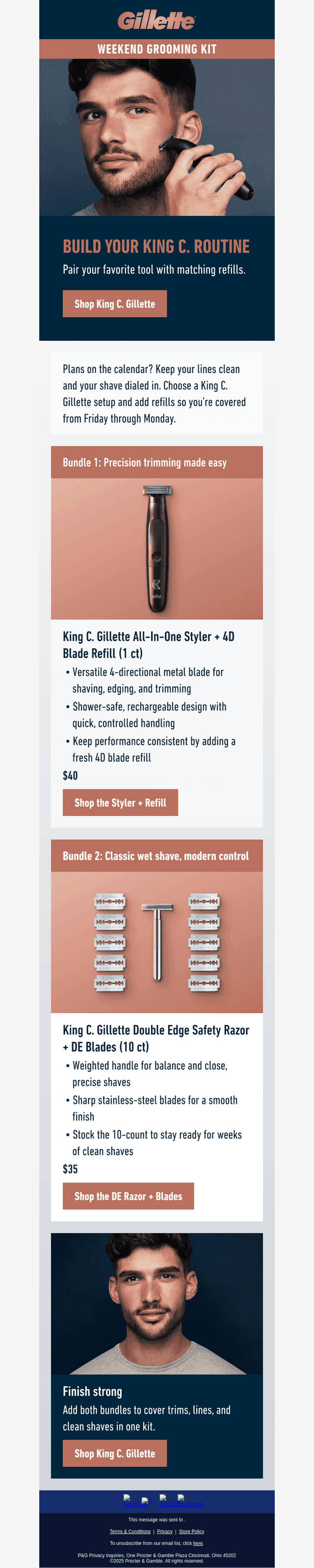 Stay sharp all weekend with King C. essentials