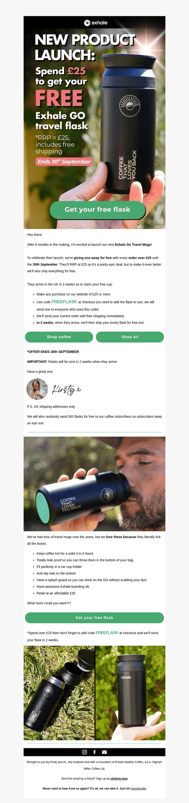 🚀 New launch: Get your FREE travel flask 🎁