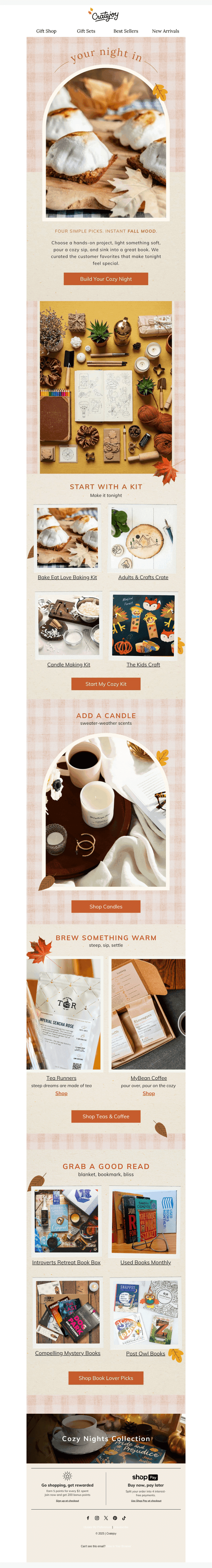 Build your cozy night in
