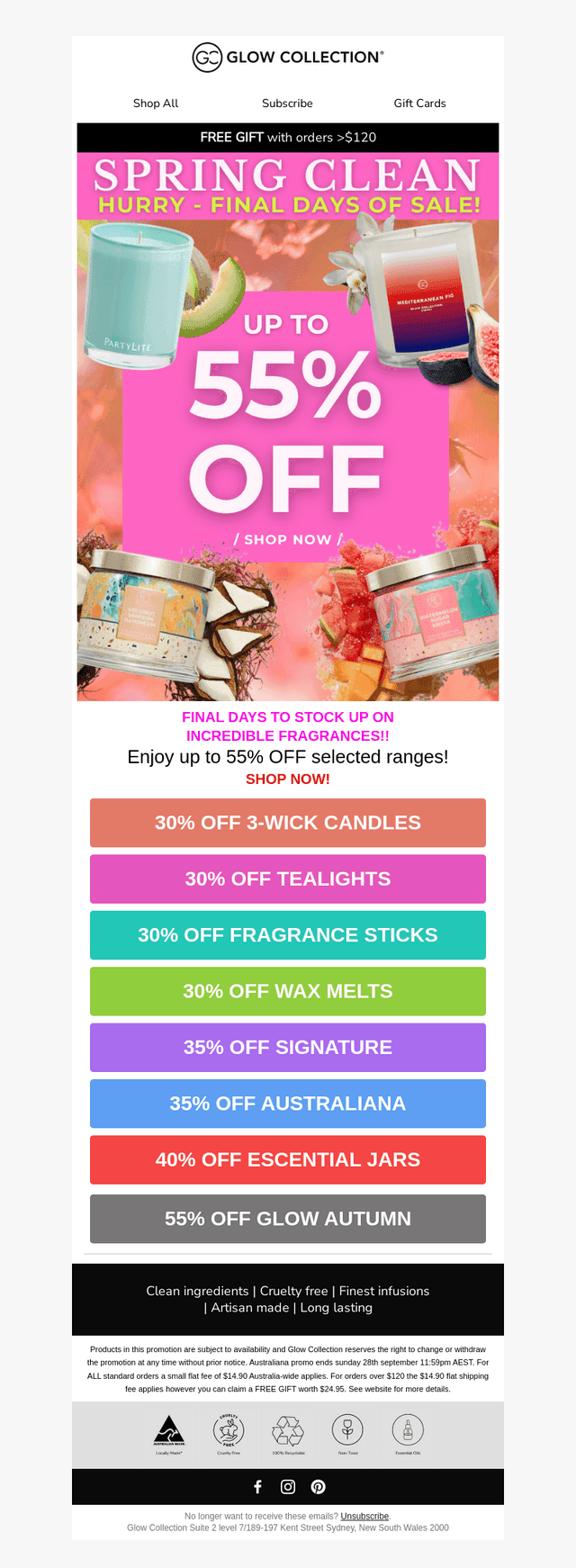 FINAL DAYS - Up to 55% OFF!
