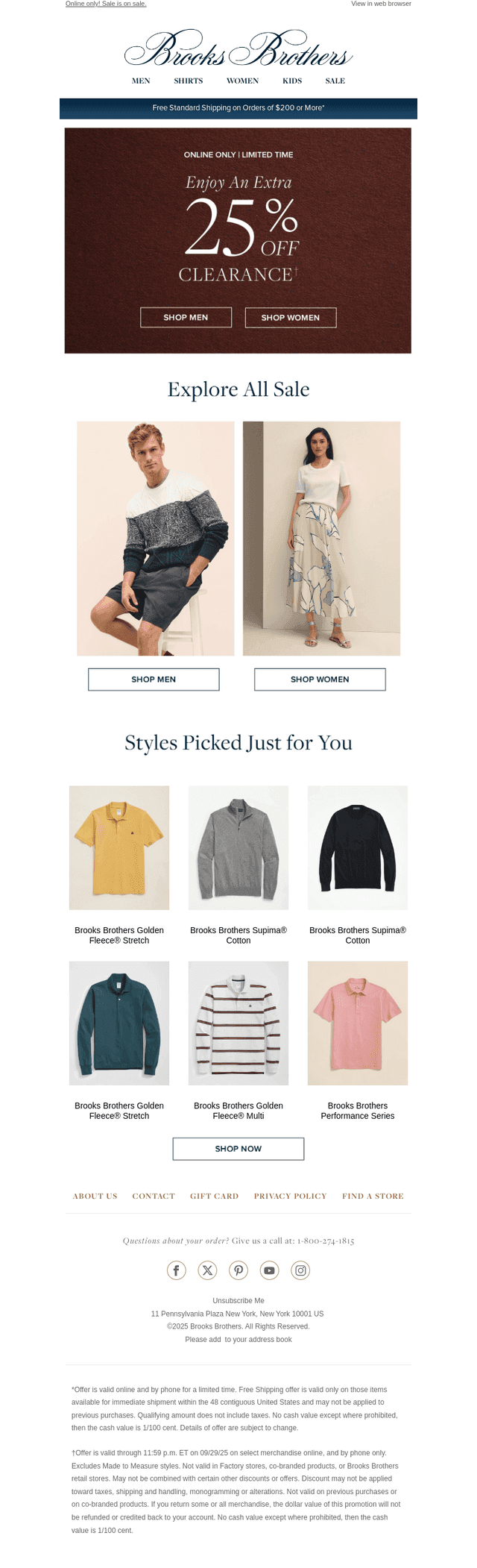 Extra 25% off clearance STARTS TODAY