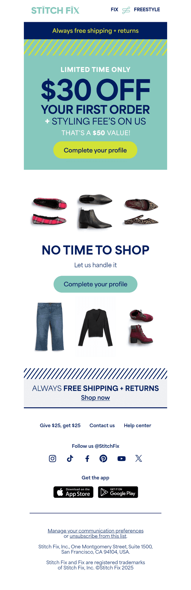 Now’s the time: $30 off your first order