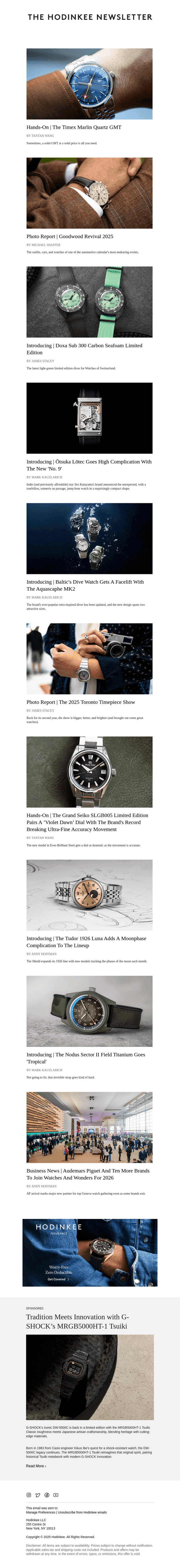 Hodinkee Weekly | 09/26/2025