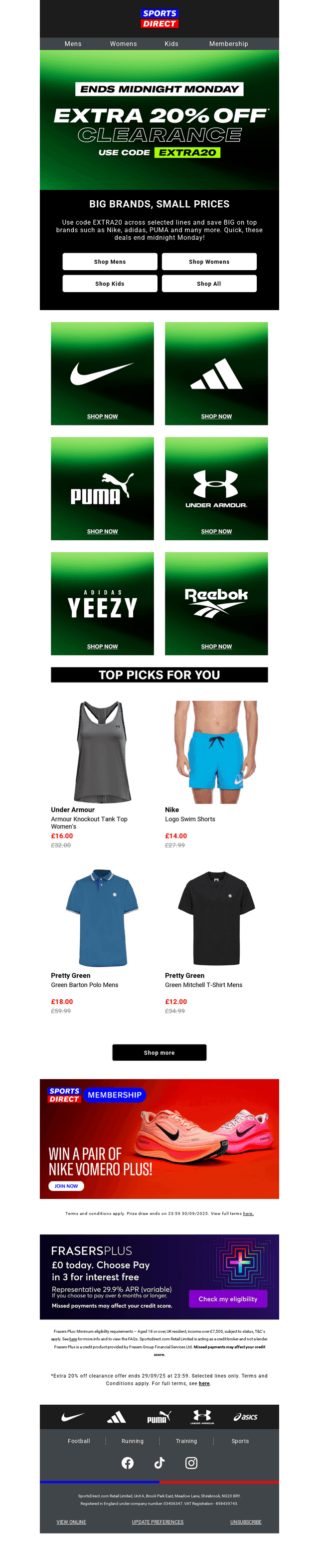 Ends Monday: Extra 20% off