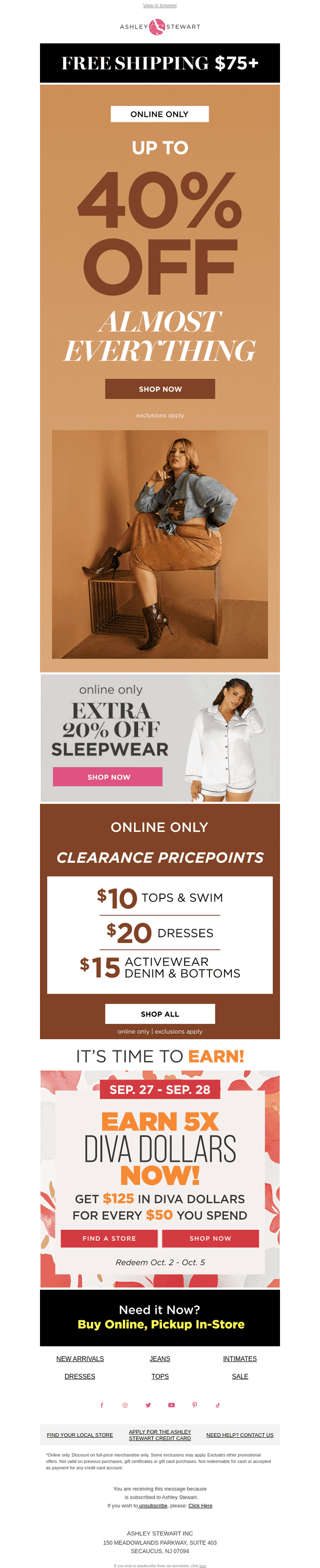 Up to 40% off almost everything!!