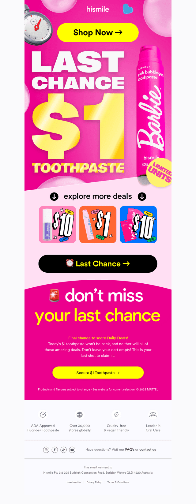 Last Chance: $1 Toothpaste Ending Soon ⏰