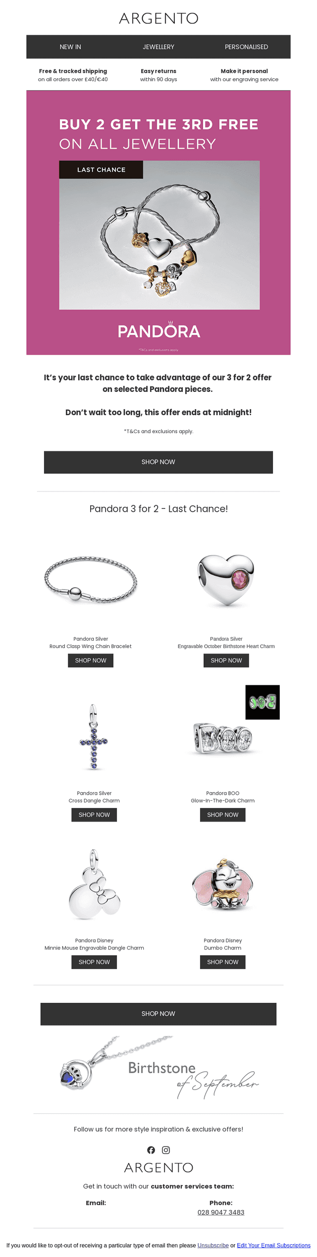 LAST CHANCE: Pandora 3 for 2🚨