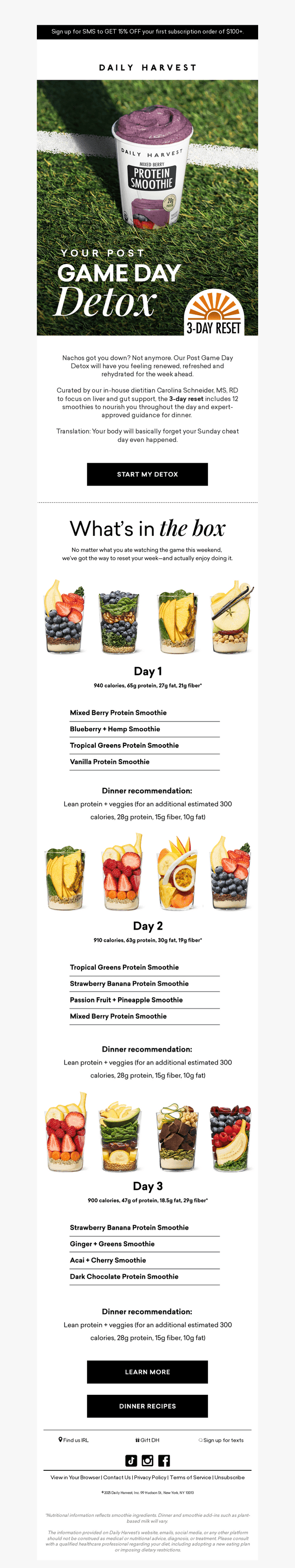 Daily Harvest email from Sun, Sep 28, 2025