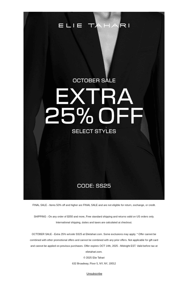 25% Off, Before Anyone Else