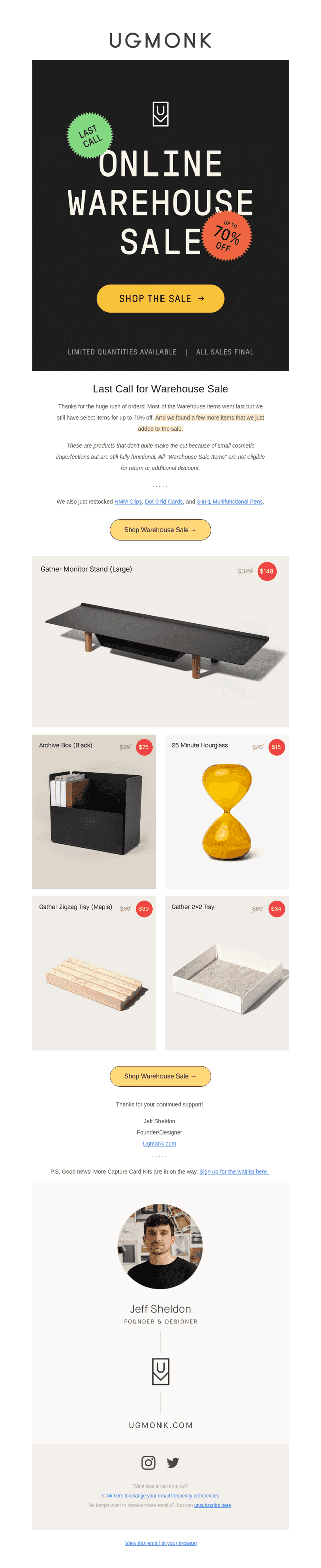 Last Call: Up to 70% Off Select Items