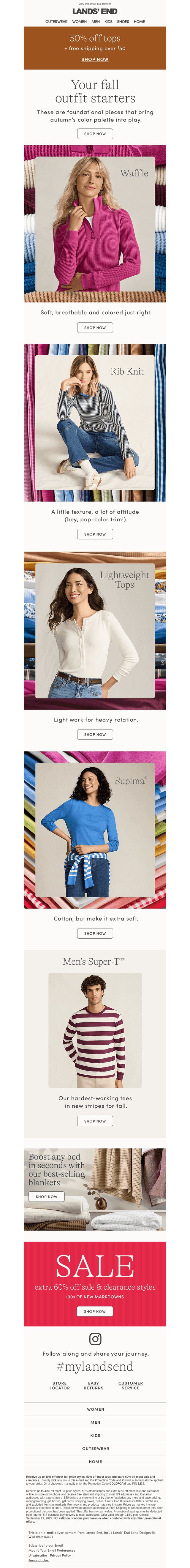 Fresh fall tops just went 50% off