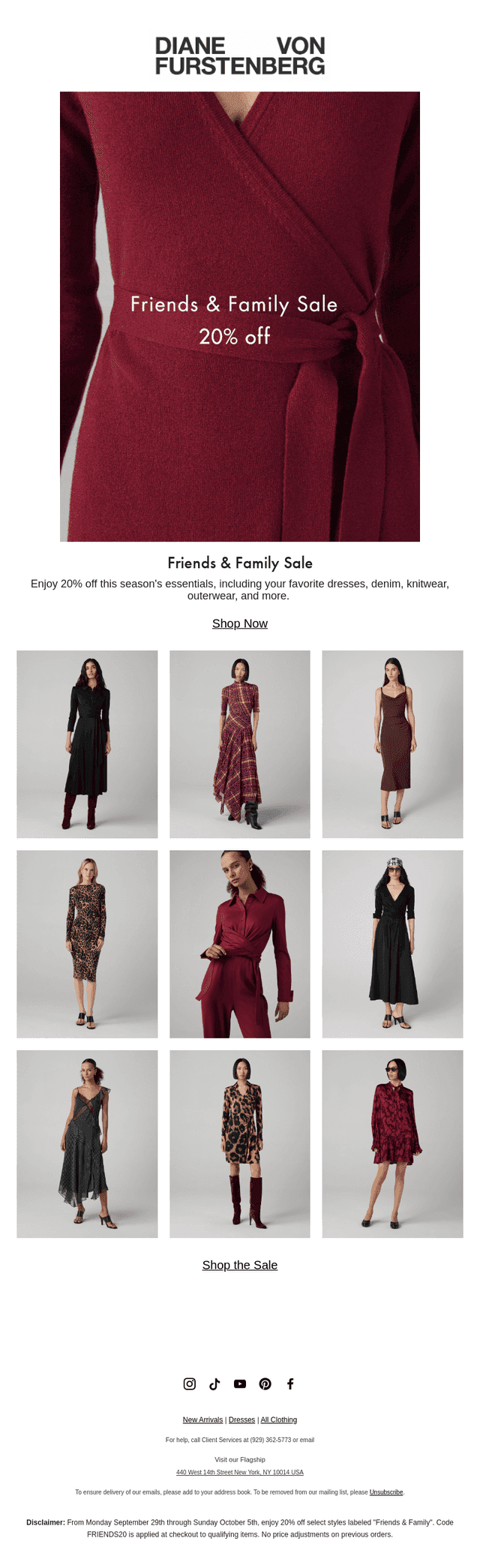 Friends & Family: 20% off