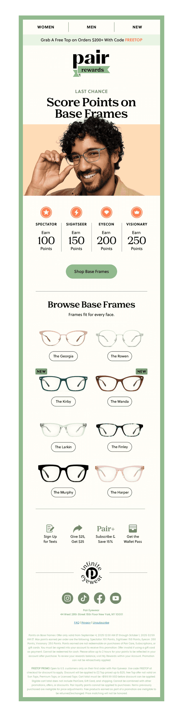 FINAL CALL: Points on Base Frames