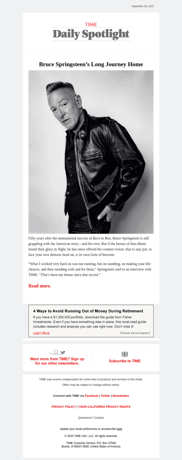 Bruce Springsteen’s long journey home