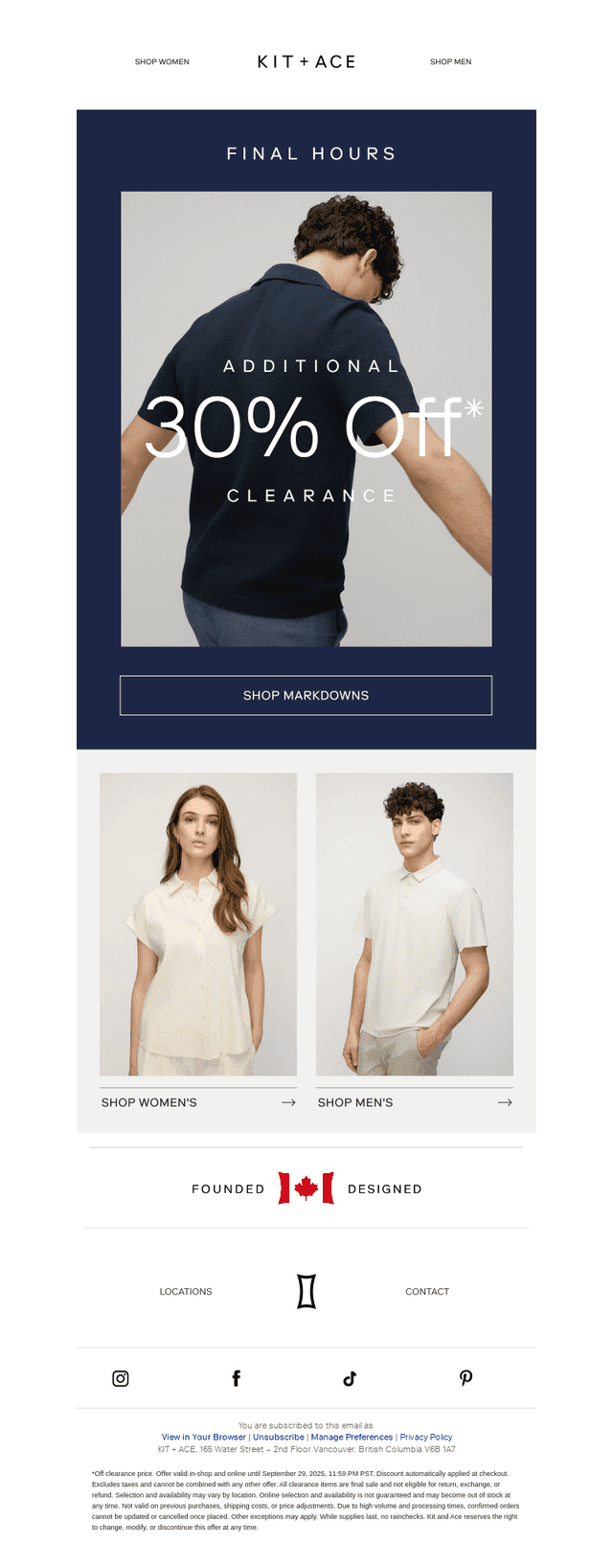 Kit and Ace email from Tue, Sep 30, 2025
