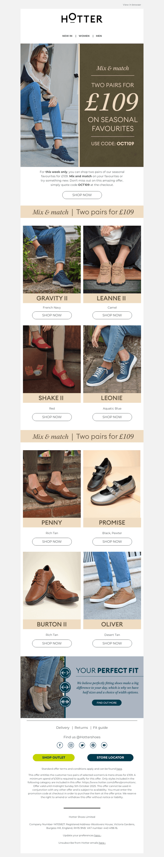 Two pairs for £109 | Mix & match