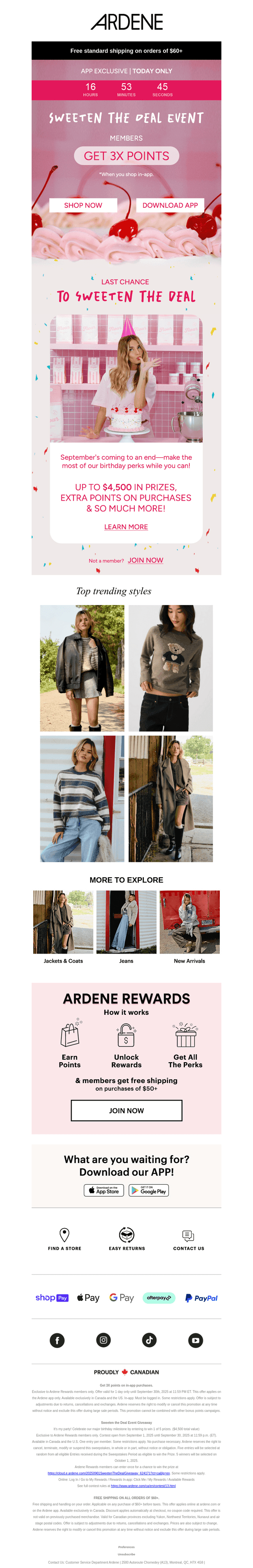 TODAY ONLY: 3X points when you shop in-app⚡