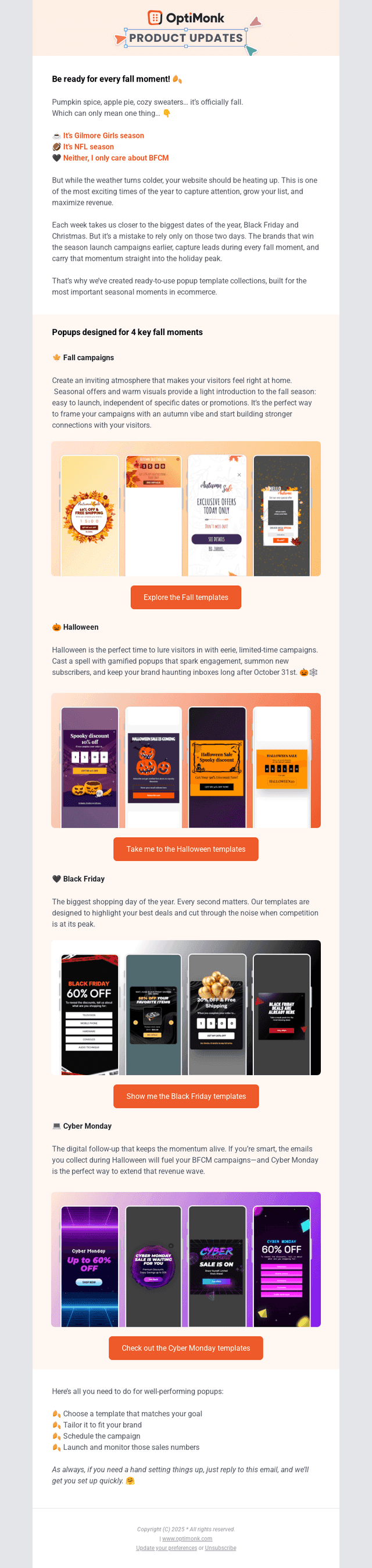 📅 The only fall popup calendar you need