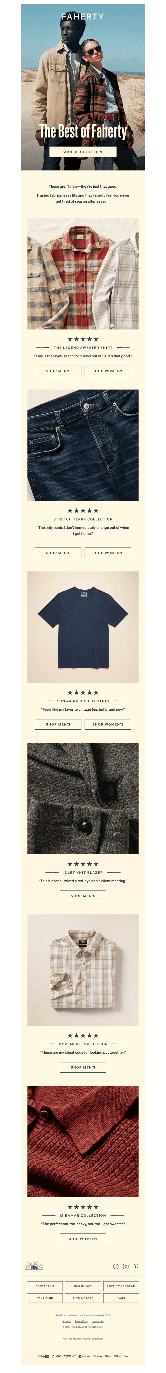 The All-Time Faherty Favorites