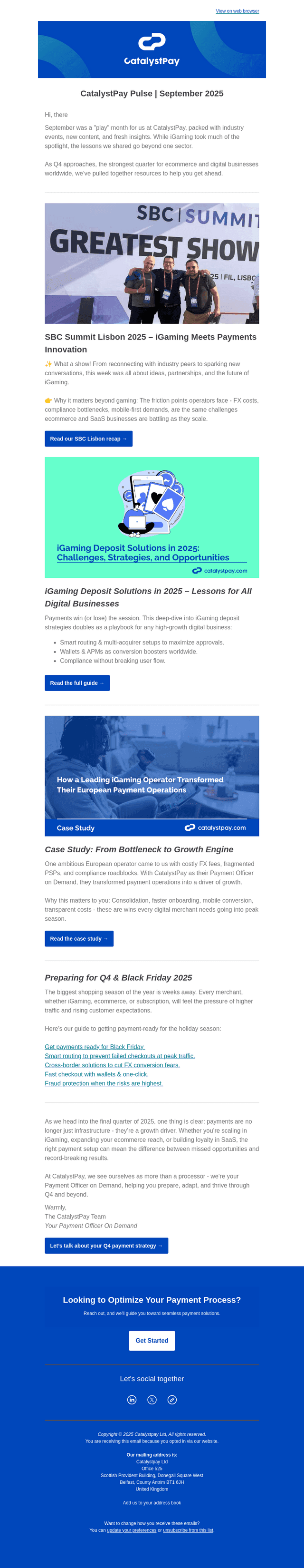Catalyst Commerce email from Tue, Sep 30, 2025