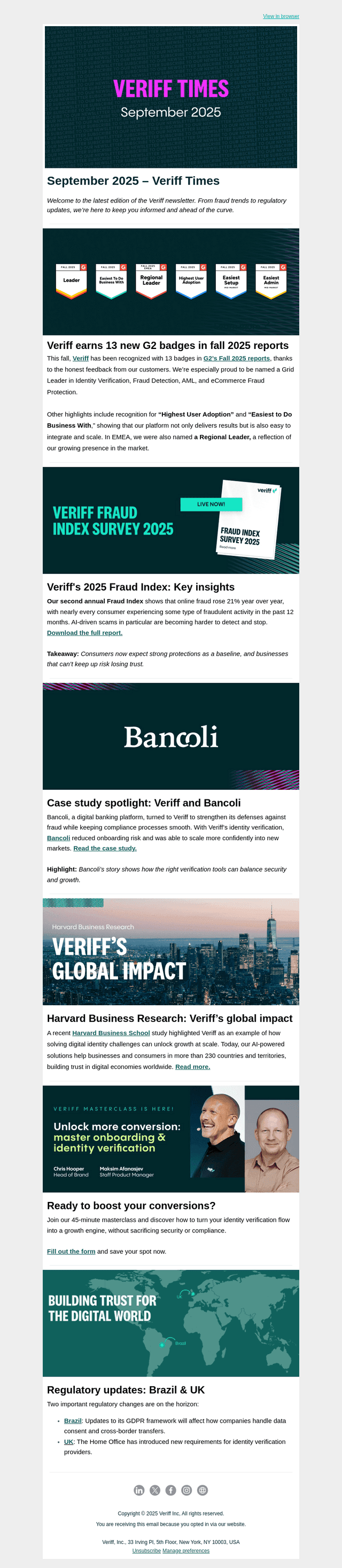 Veriff email from Tue, Sep 30, 2025