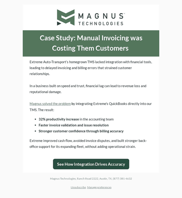 Magnus Technologies email from Tue, Sep 30, 2025