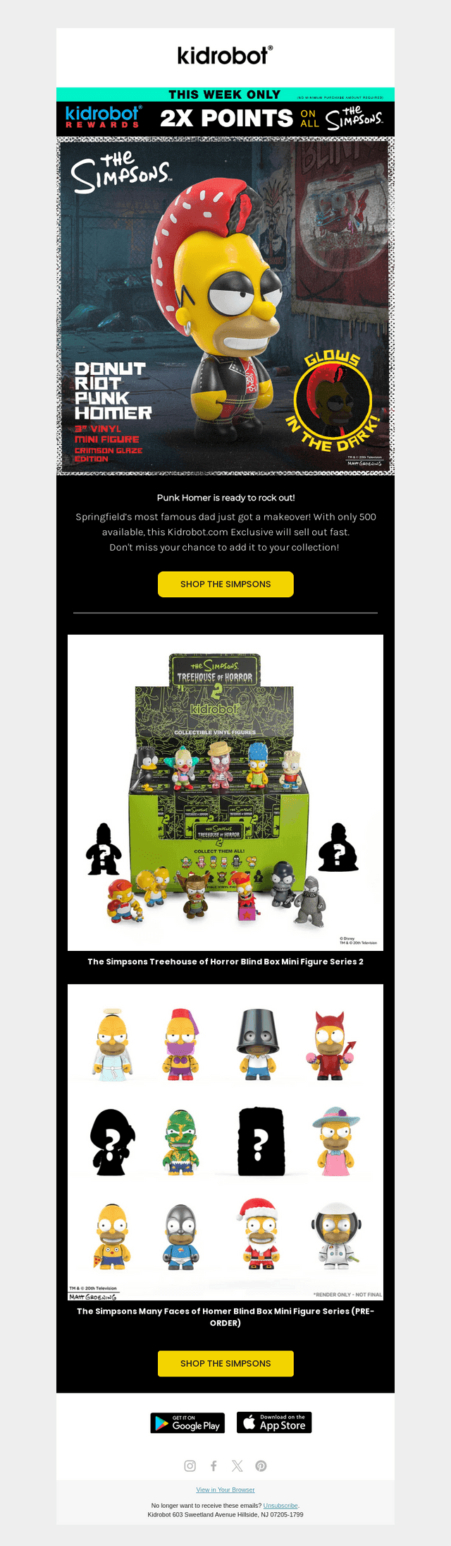 NEW! Kidrobot.com Exclusive Punk Homer 🍩