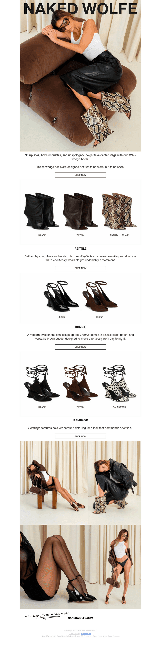 Sculptural Wedge Heels