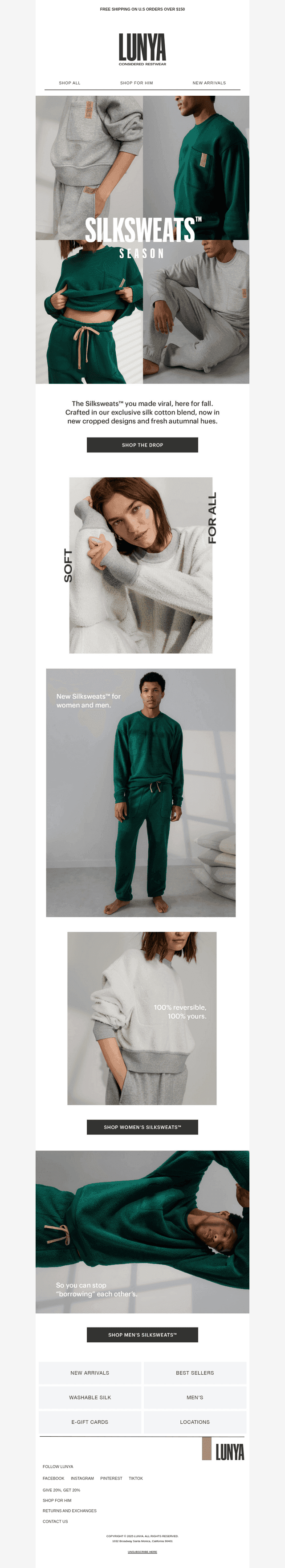 NEW SILKSWEATS™ FOR FALL