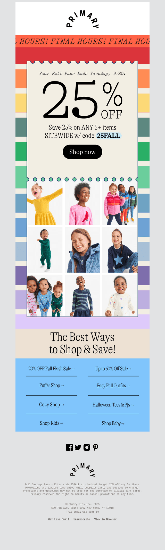 ENDS NOW ⏳ Your Fall Pass + 20% OFF Fall Flash Sale
