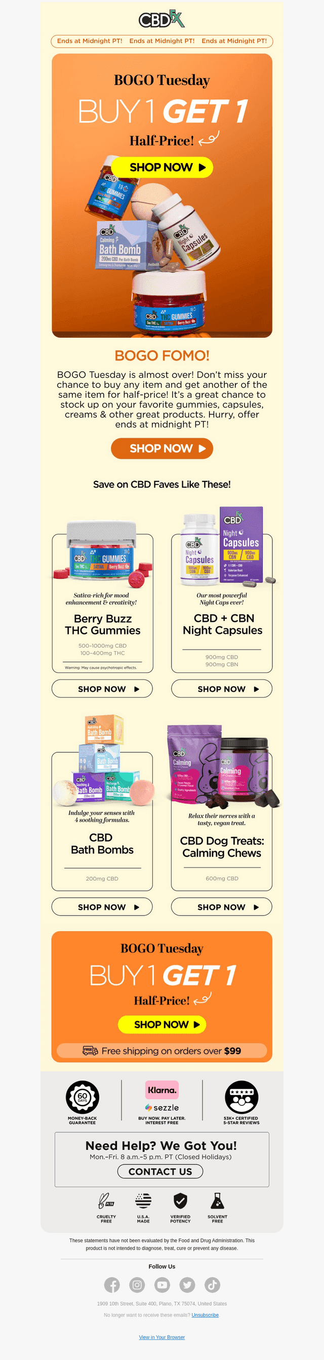 BOGO FOMO: Offer ends tonight!