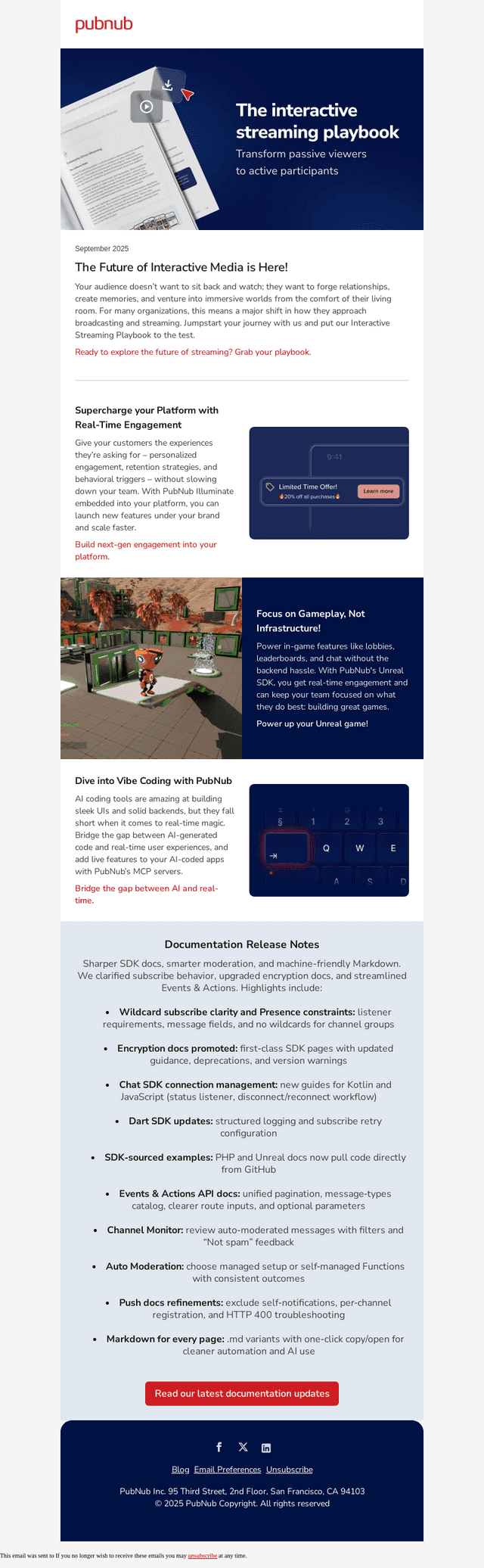 PubNub email from Tue, Sep 30, 2025