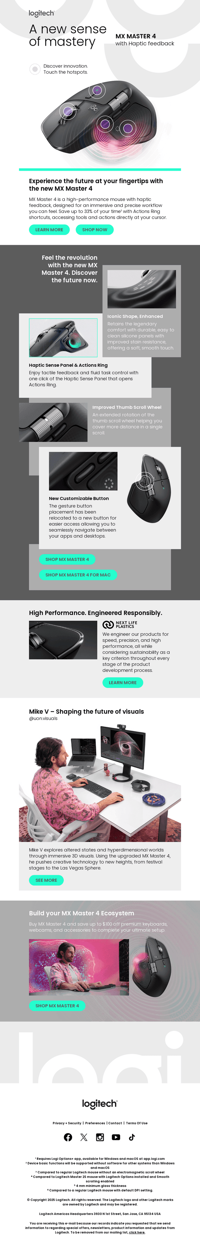 Logitech email from Wed, Oct 1, 2025