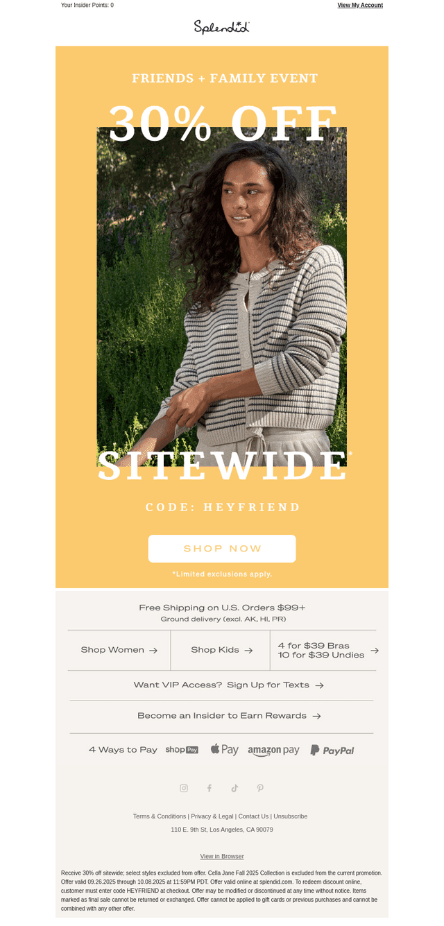 Shop 30% Off Sitewide, Friend! 🛍️