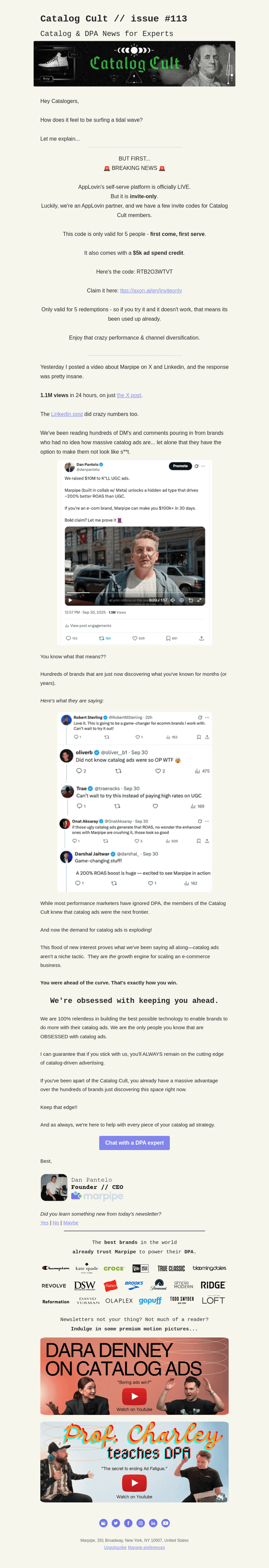 we went viral talking about catalog ads
