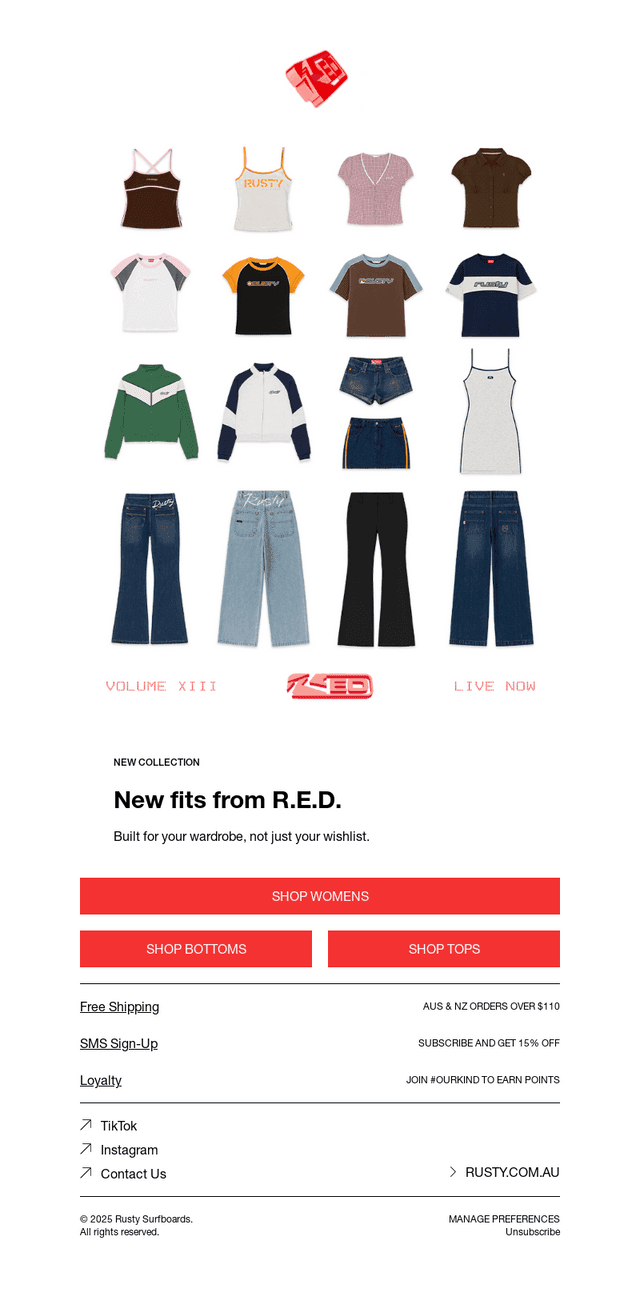 New fits from R.E.D. Vol. XIII