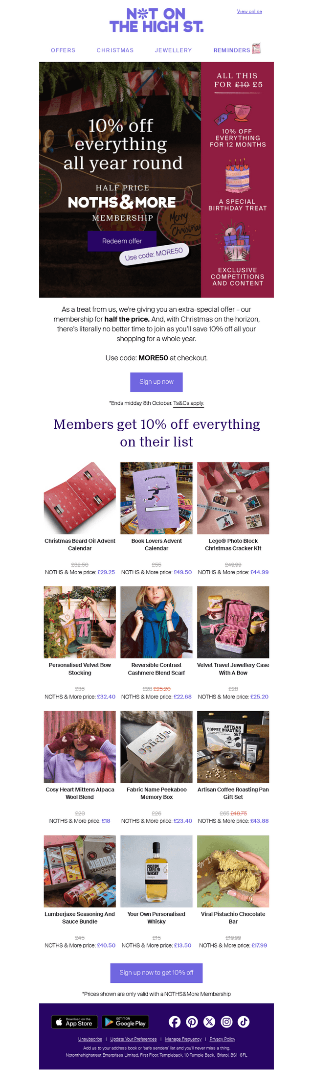 notonthehighstreet email from Thu, Oct 2, 2025