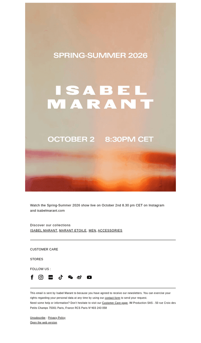 Watch the Spring-Summer 2026 show live