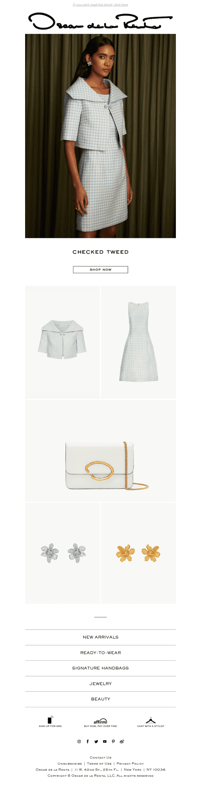 New Arrivals: Checked Tweed