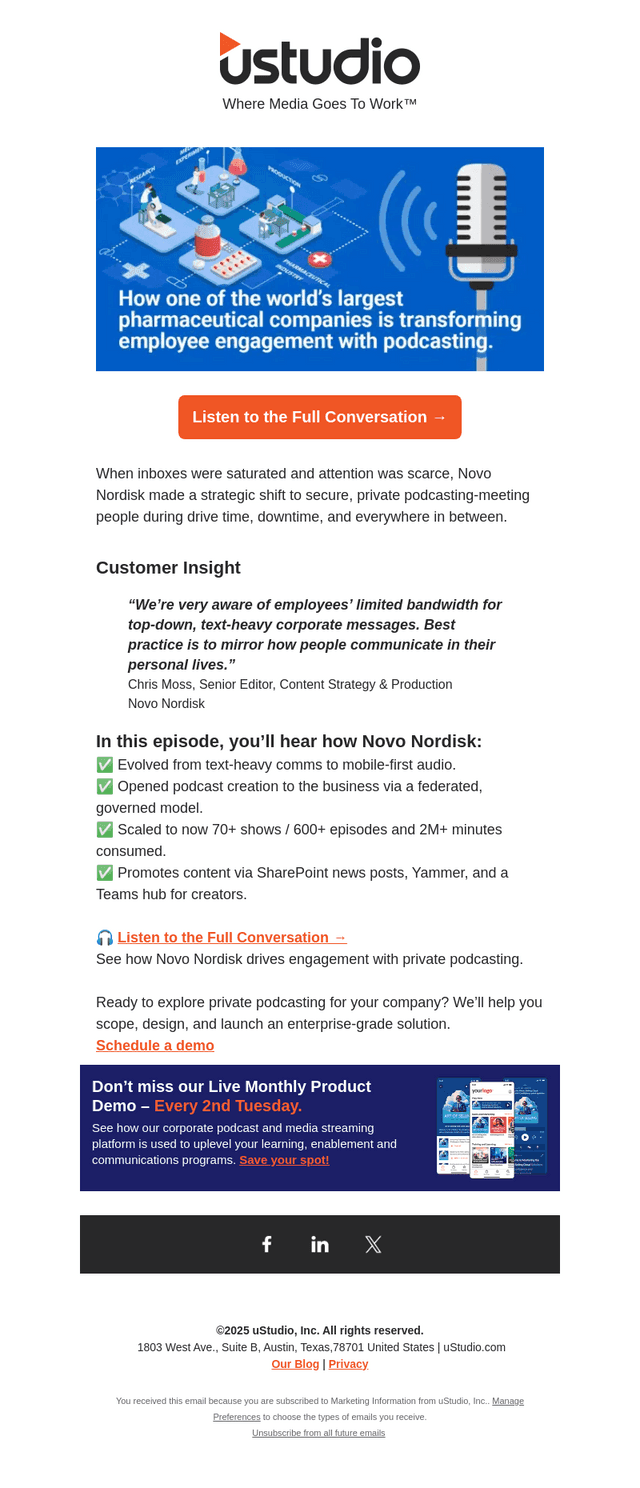 uStudio email from Thu, Oct 2, 2025