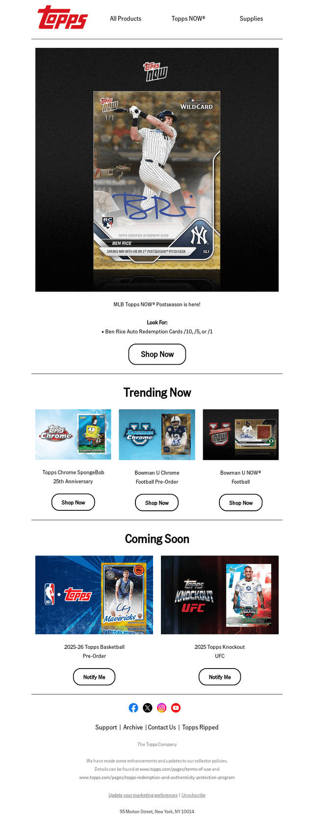 New Drop | MLB Topps NOW® Postseason!