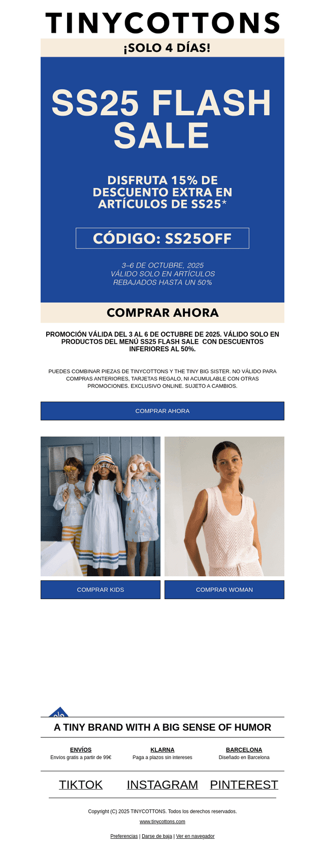 SS25 FLASH SALE | SOLO 4 DÍAS